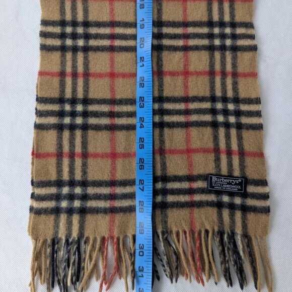 Burberrys Unisex Winter Scarf Beige – Pre-Owned – Lambswool Classic Check Scarf - Picture 5 of 6